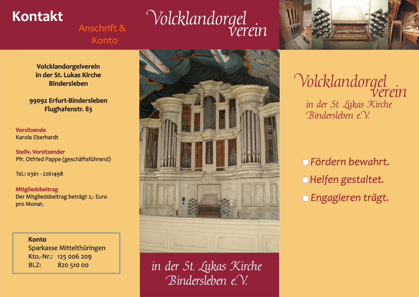 Volcklandorgelverein Flyer: